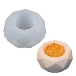 Porta vela maceta facetada 9cm