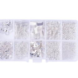 Kit Arma pulseras, collar, aro, anzuelo, argoll, pitón + 540 Un Plata