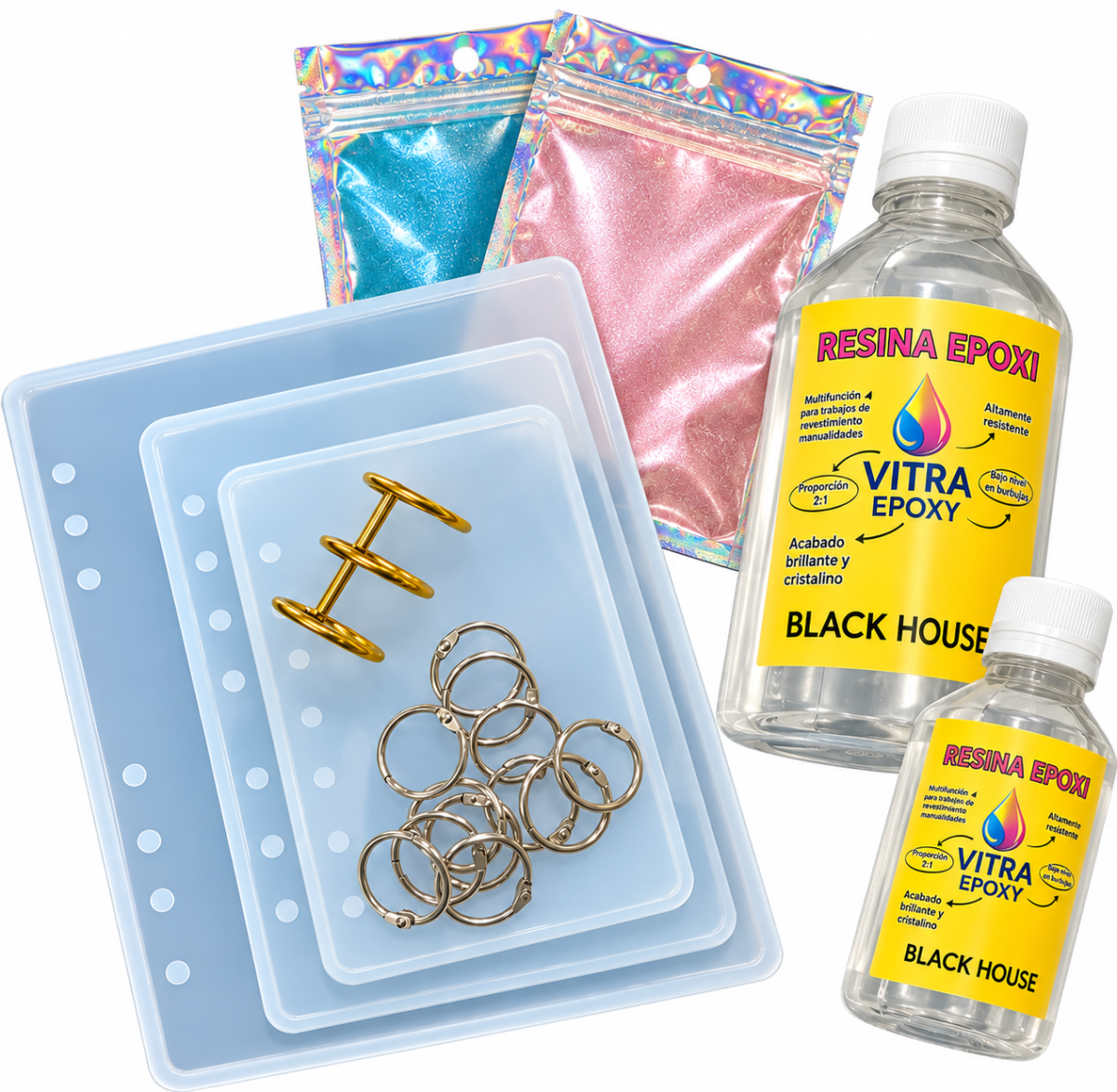 KIT: moldes tapas de agenda + resina epoxi + PDF de agendas 2027 listas para imprimir